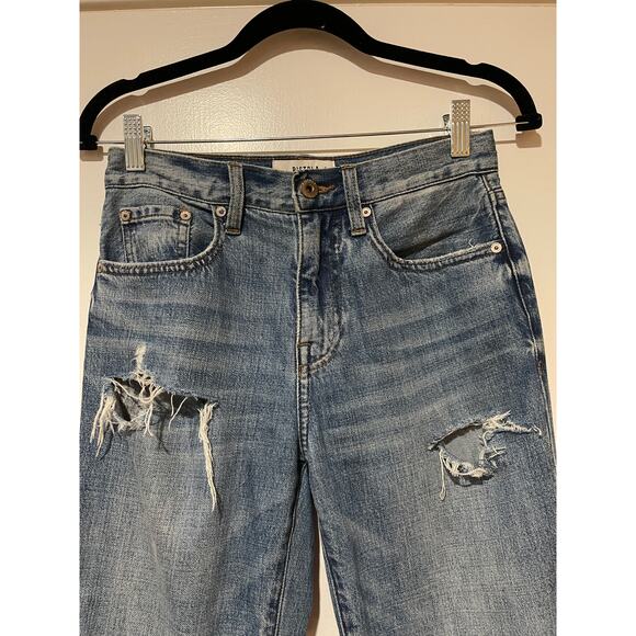 Pistola Presley High Rise Vintage '90s Roller Ripped Jeans Size 24 Del Mar EUC - Picture 2 of 10